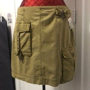 Olive green military look skirt